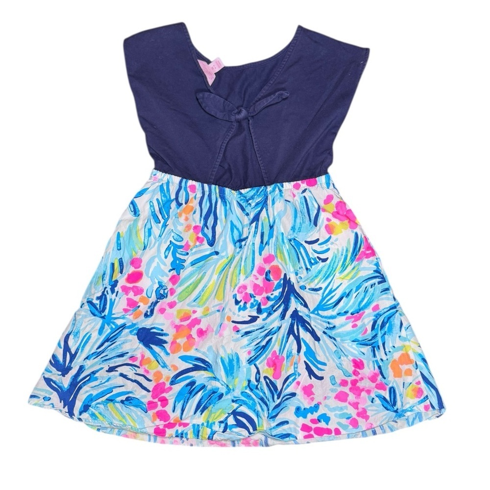 Girls Lilly Pulitzer Tippy Top Navy/Print Dress - Picture 2 of 3